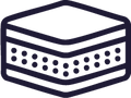 Memory foam mattress icon