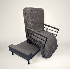 Independence Chair Bed rotated to seated position